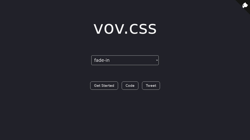 vov.css Landing Page