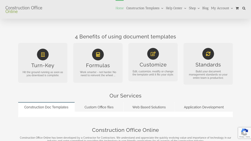 ConstructionOfficeOnline Landing Page