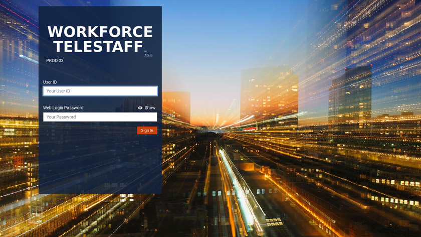 Workforce TeleStaff Landing Page