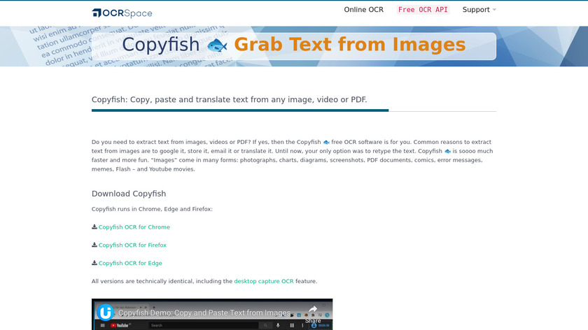 CopyFish Landing Page