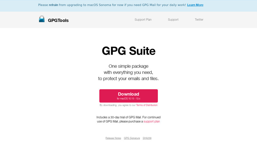 GPG Suite Landing Page