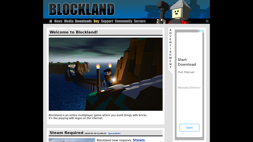 Blockland Landing Page