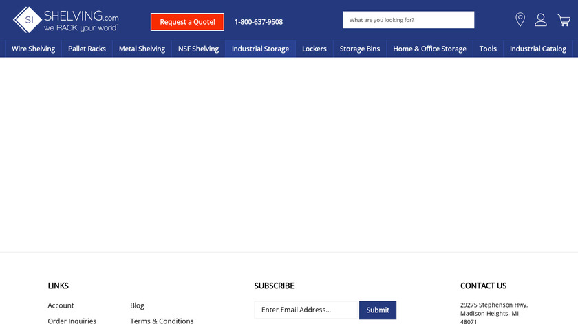 Warehouse Storage Landing Page