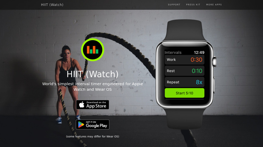 HIIT (Watch) Landing Page