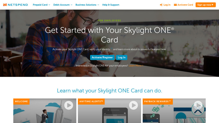Netspend Skylight ONE Landing Page