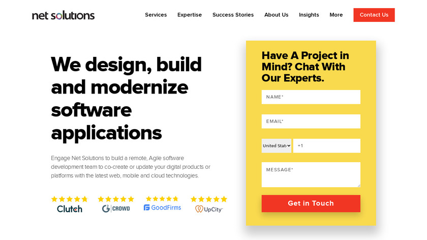 Net Solutions Landing Page