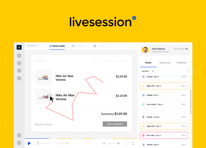 LiveSession Landing Page
