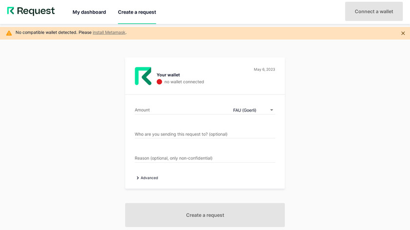 Request Create Landing Page