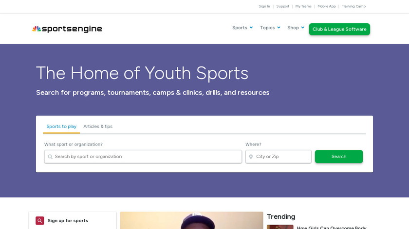 SportsEngine Landing Page