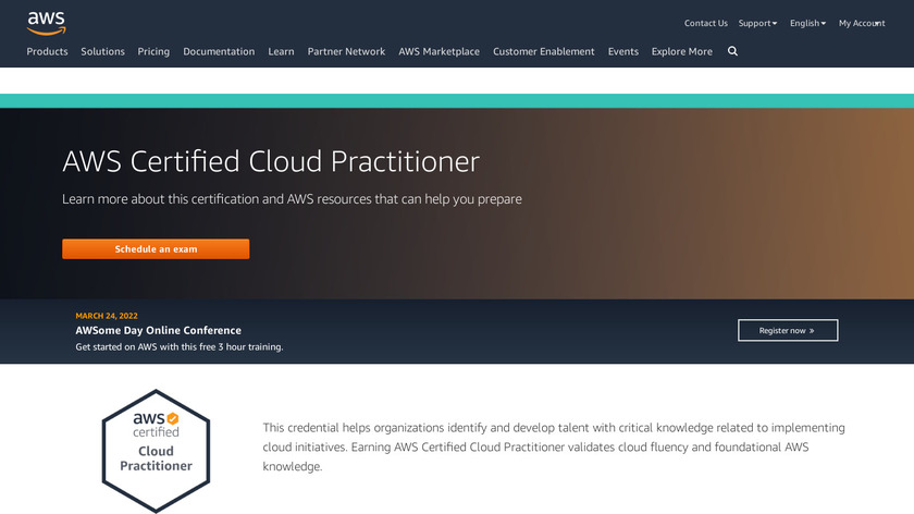 AWS – Cloud Practitioner Cert. Landing Page