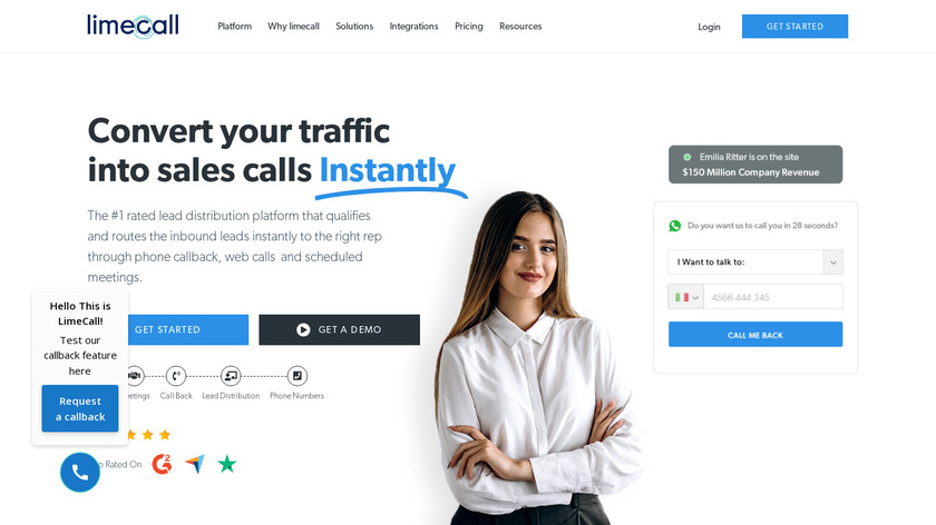 LimeCall Landing Page