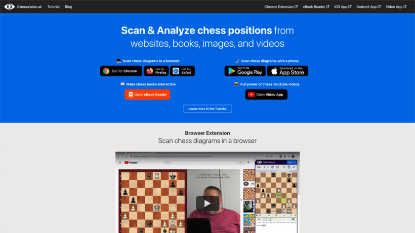 Chessvision.ai extension for Chrome, Firefox, Safari