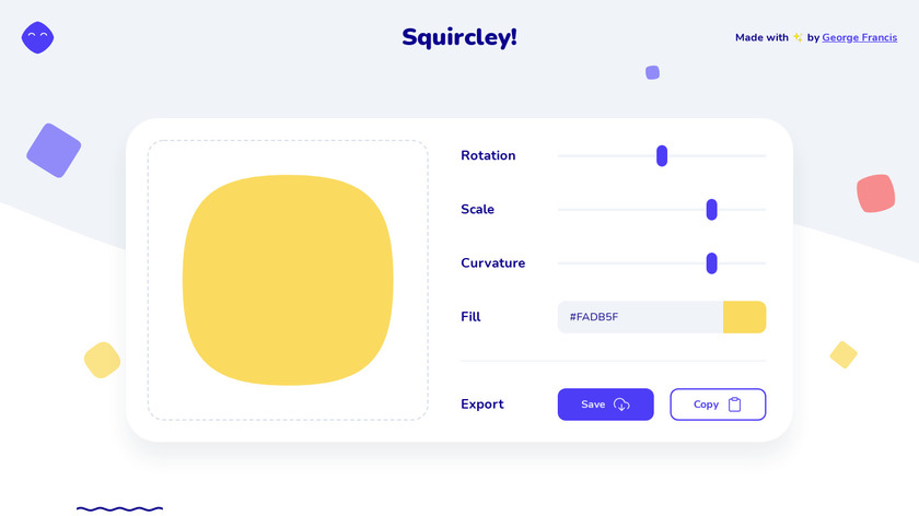 Squircley Landing Page