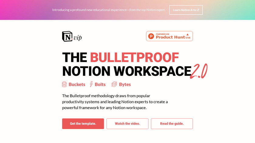 The Bulletproof Notion Workspace Landing Page