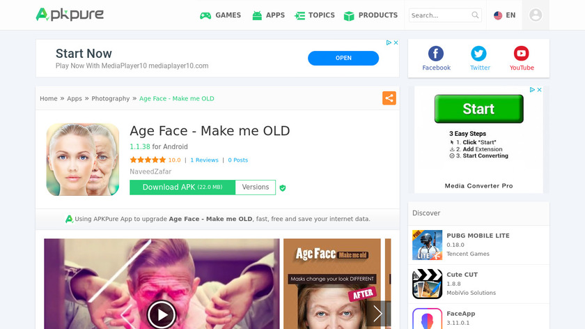 Age Face Landing Page