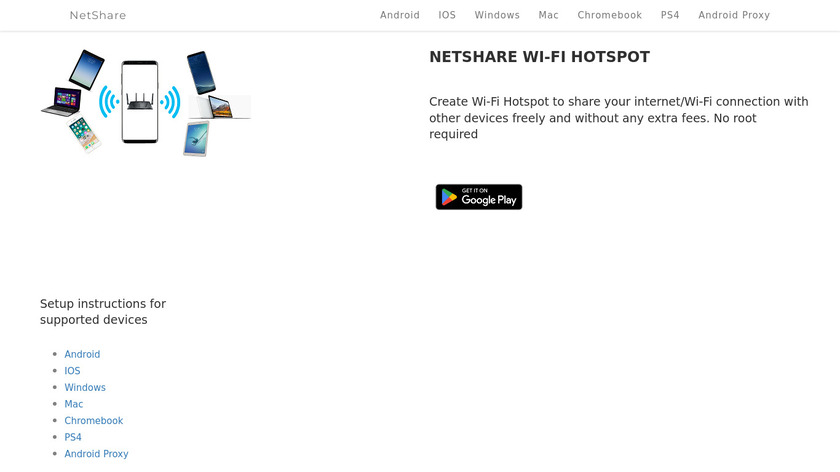 NetShare Landing Page