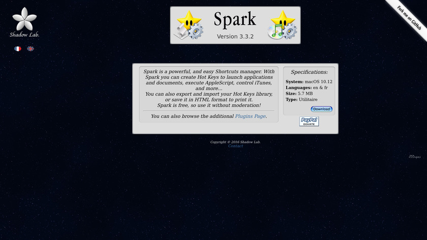 Spark (Hotkey Manager) Landing Page