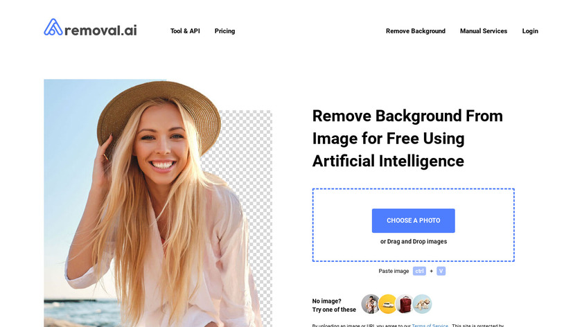 Removal.ai Landing Page