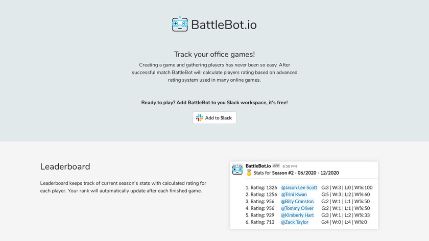 BattleBot.io Landing Page