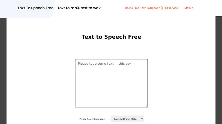Text to Speech (MP3 download) Landing Page