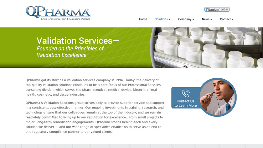 QPharma Professional Services Landing Page