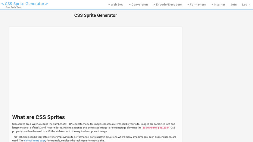 CSS Sprite Generator Landing Page