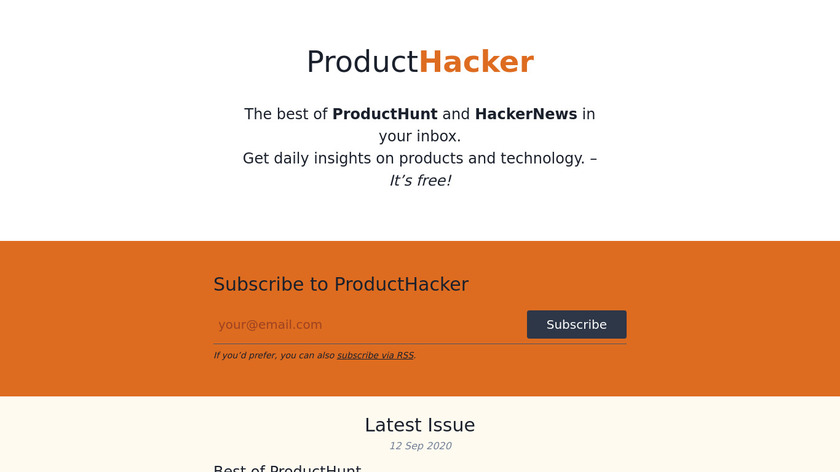 ProductHacker Landing Page