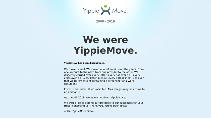 Yippie Move Landing Page