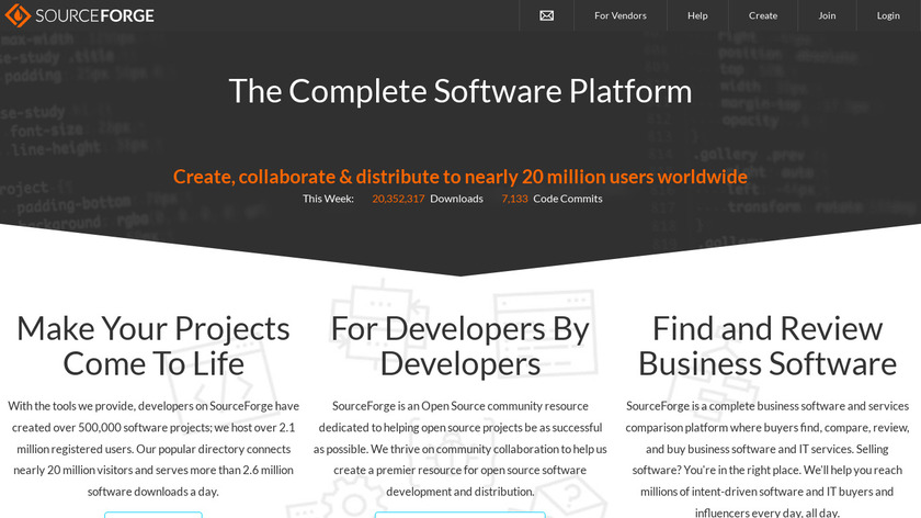 SourceForge Landing Page