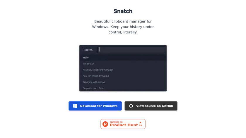 Snatch Landing Page