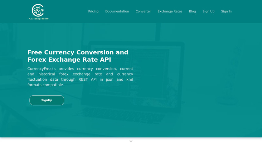 CurrencyFreaks Landing Page