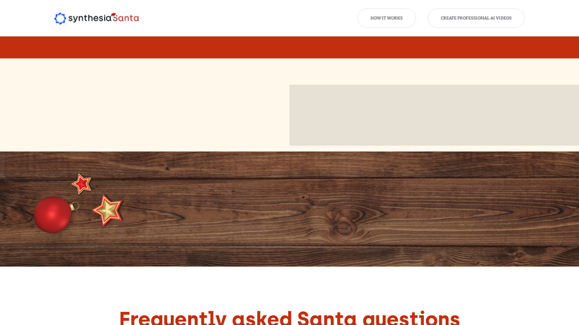 Synthesia Santa Landing Page