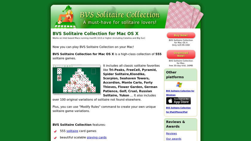 BVS Solitaire Collection Landing Page