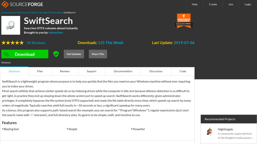 SwiftSearch Landing Page