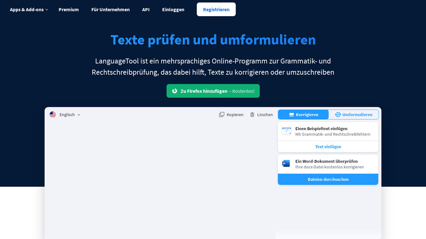 LanguageTool Landing Page