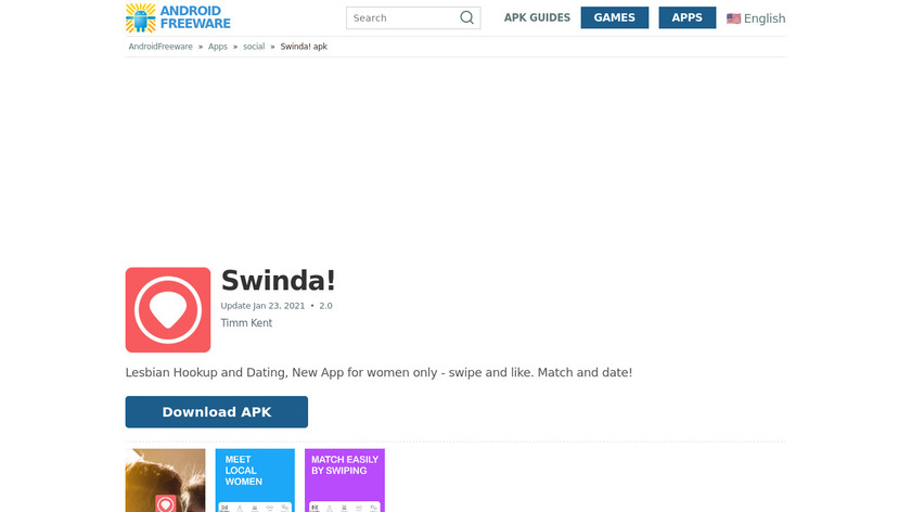 Swinda! Landing Page