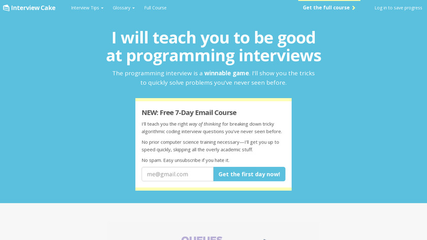 Interview Cake Landing Page