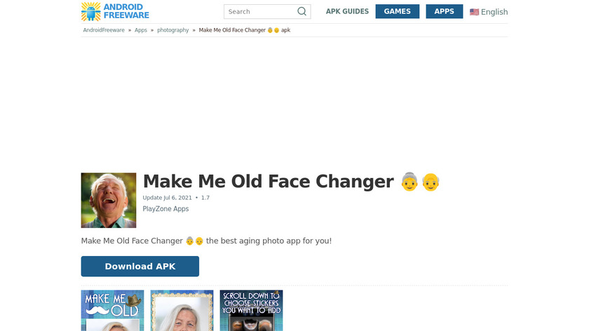 Make me Old Face Changer Landing Page