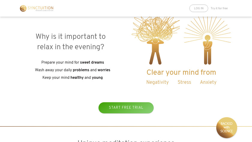 Synctuition Meditation Program Landing Page