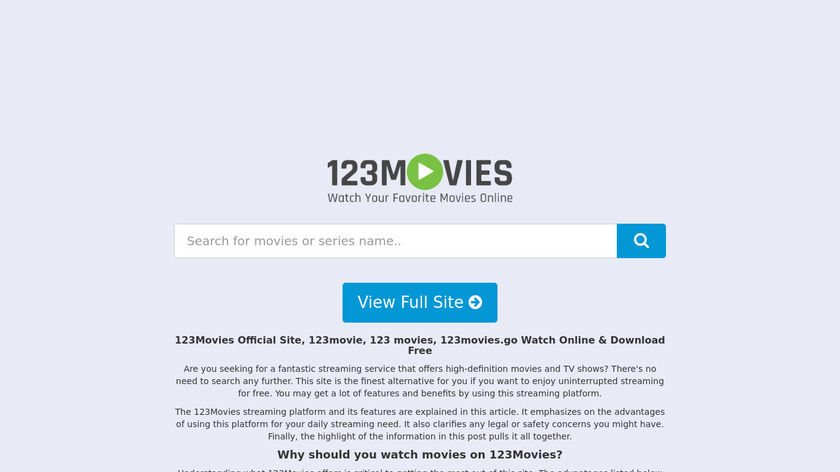 123MoviesGo Landing Page