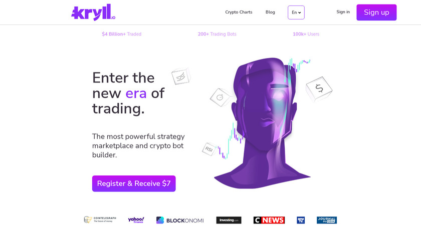 Kryll.io Landing Page