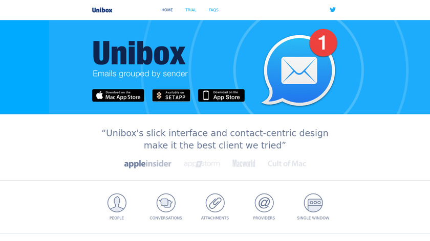 Unibox Landing Page