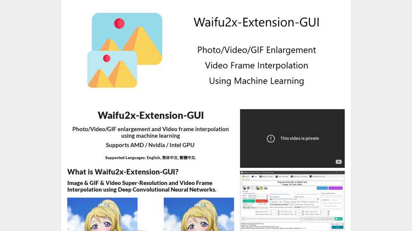 Waifu2x-Extension-GUI : Image, GIF and Video  enlarger/upscaler(super-resolution) : r/waifu2x