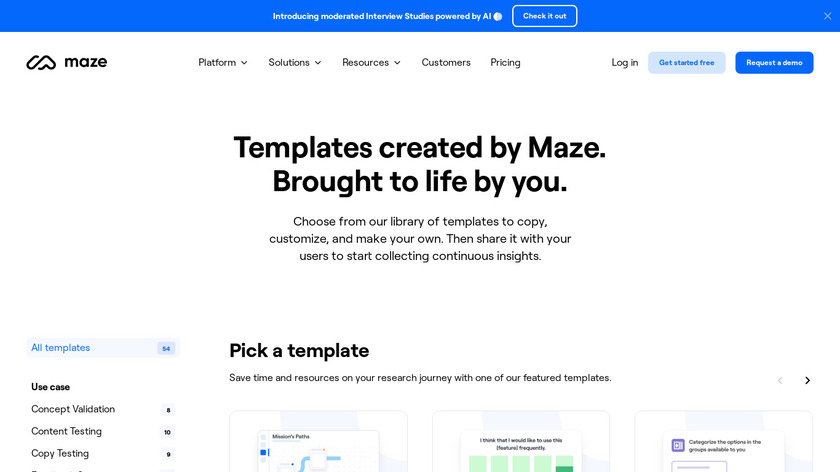 Maze Templates Landing Page