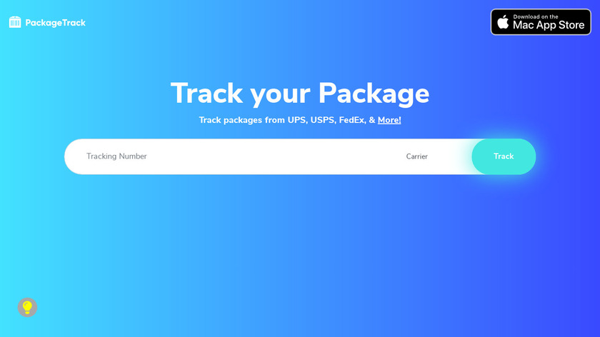 Packages Tracker Landing Page