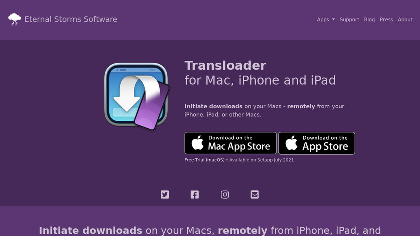 Transloader Landing Page