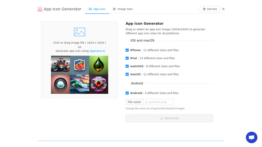 App Icon Generator Landing Page