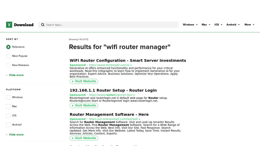 Wifi Router Manager Landing Page