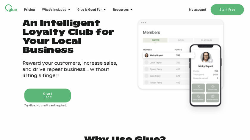 Glue Loyalty Landing Page