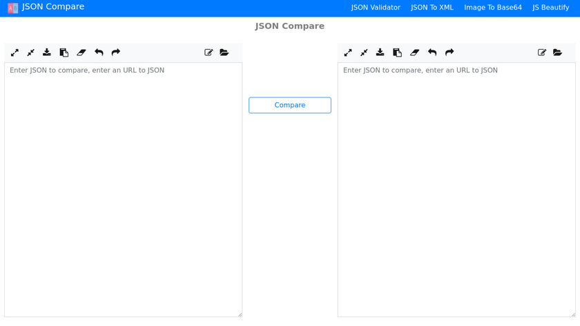 JSONCompare Landing Page